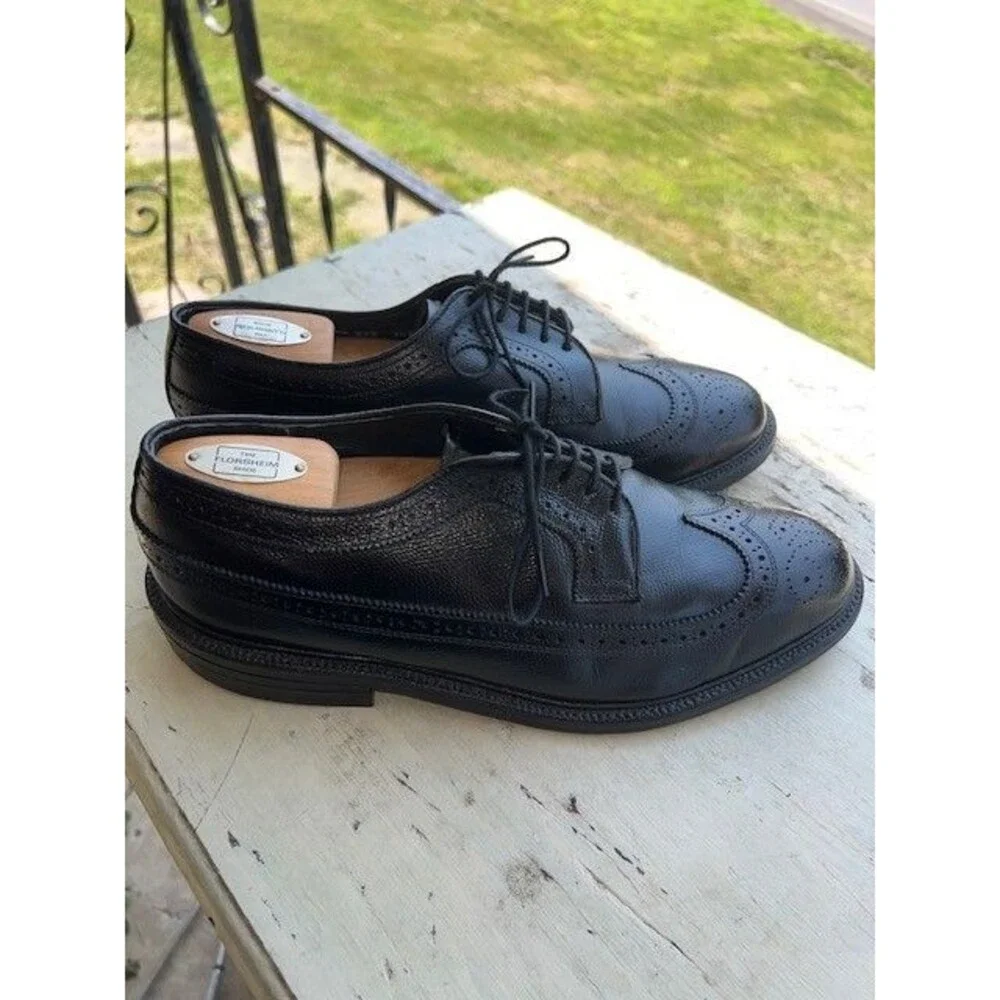 O’Sullivan Executive Imperial VTG Men's Longwings Dress Shoes Sz 8EEEE Black